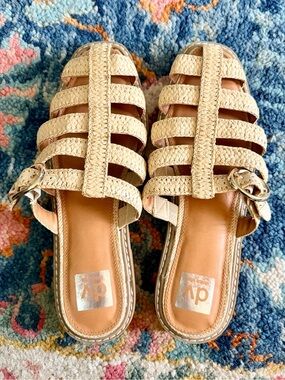 Dolce Vita Fyona Slide Raffia Sandals
